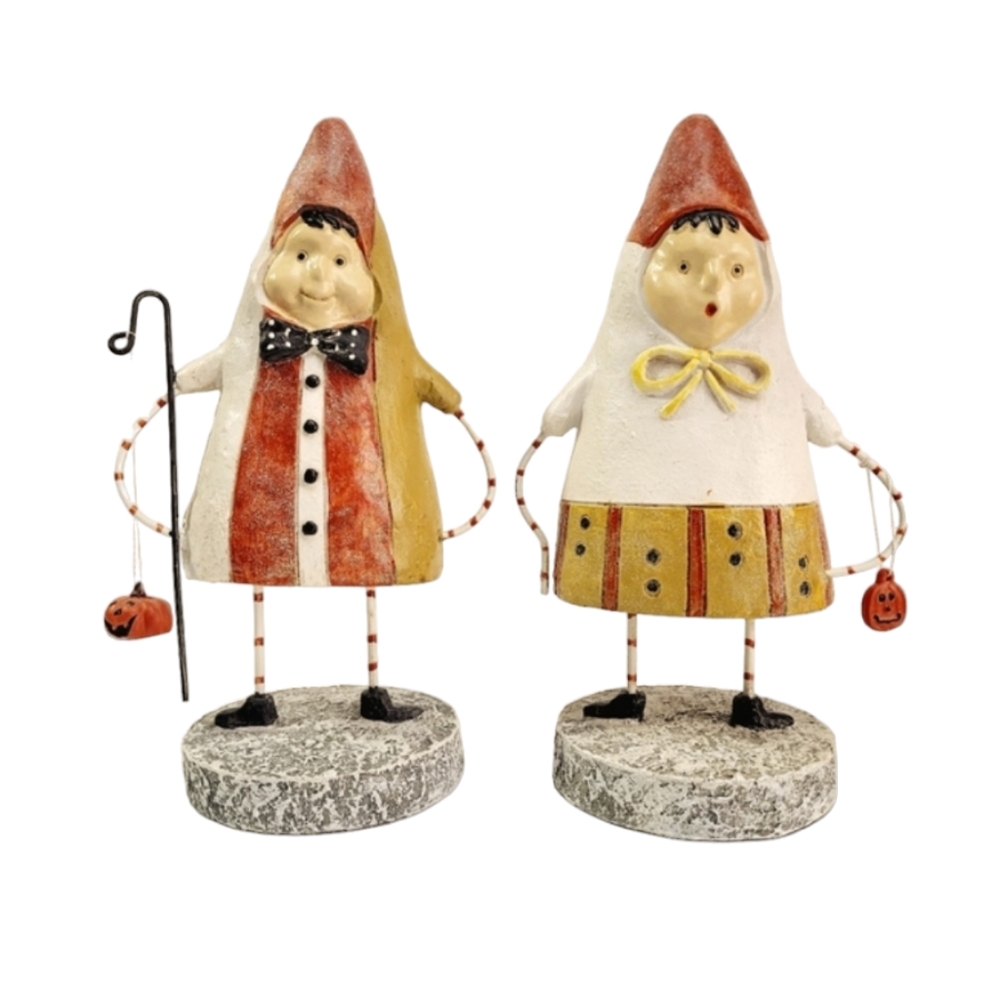 Halloween/Fall Kids in Candy Corn Costumes Resin Tabletop Decorations  10"